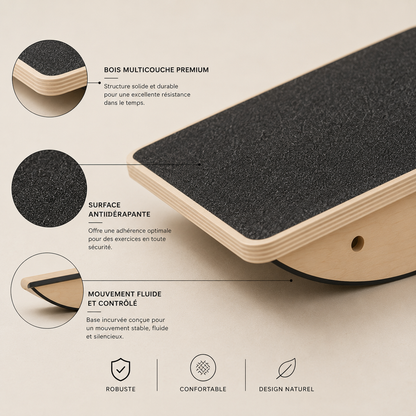 Planche d'équilibre en bois NayaComfort™