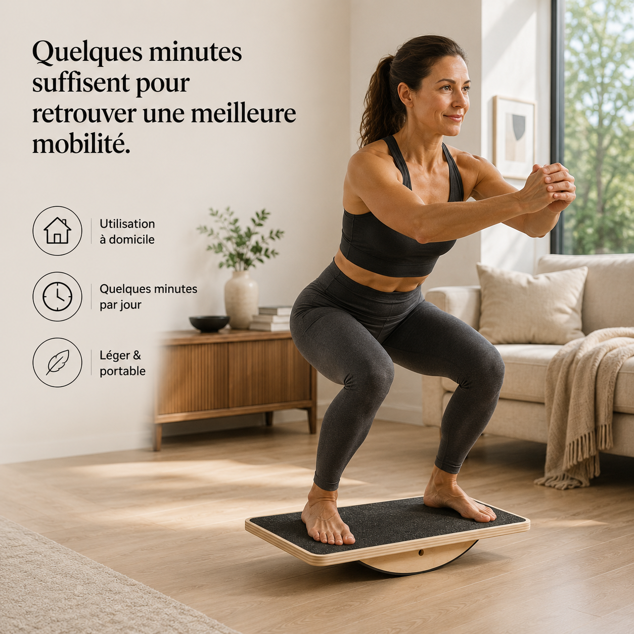 Planche d'équilibre en bois NayaComfort™