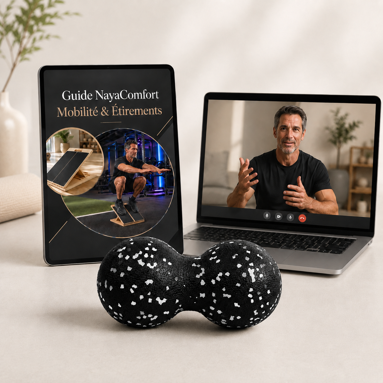 Balle de massage, guide numérique et séance de coaching NayaComfort